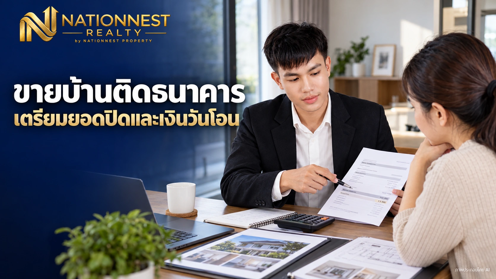 ภาพปกบทความ ขายบ้านติดธนาคารทำอย่างไร? เตรียมยอดปิดหนี้ เอกสาร และเงินวันโอน