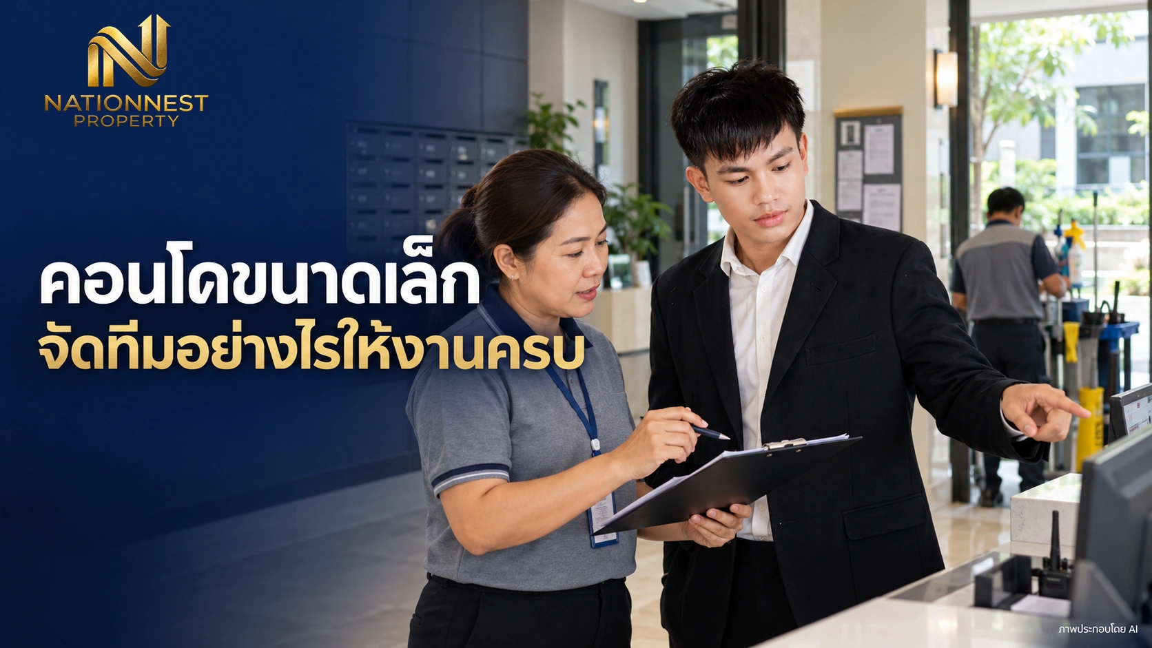 ภาพปกบทความ คอนโดขนาดเล็กควรบริหารนิติบุคคลแบบไหน? จัดทีมอย่างไรให้งบพอและงานครบ