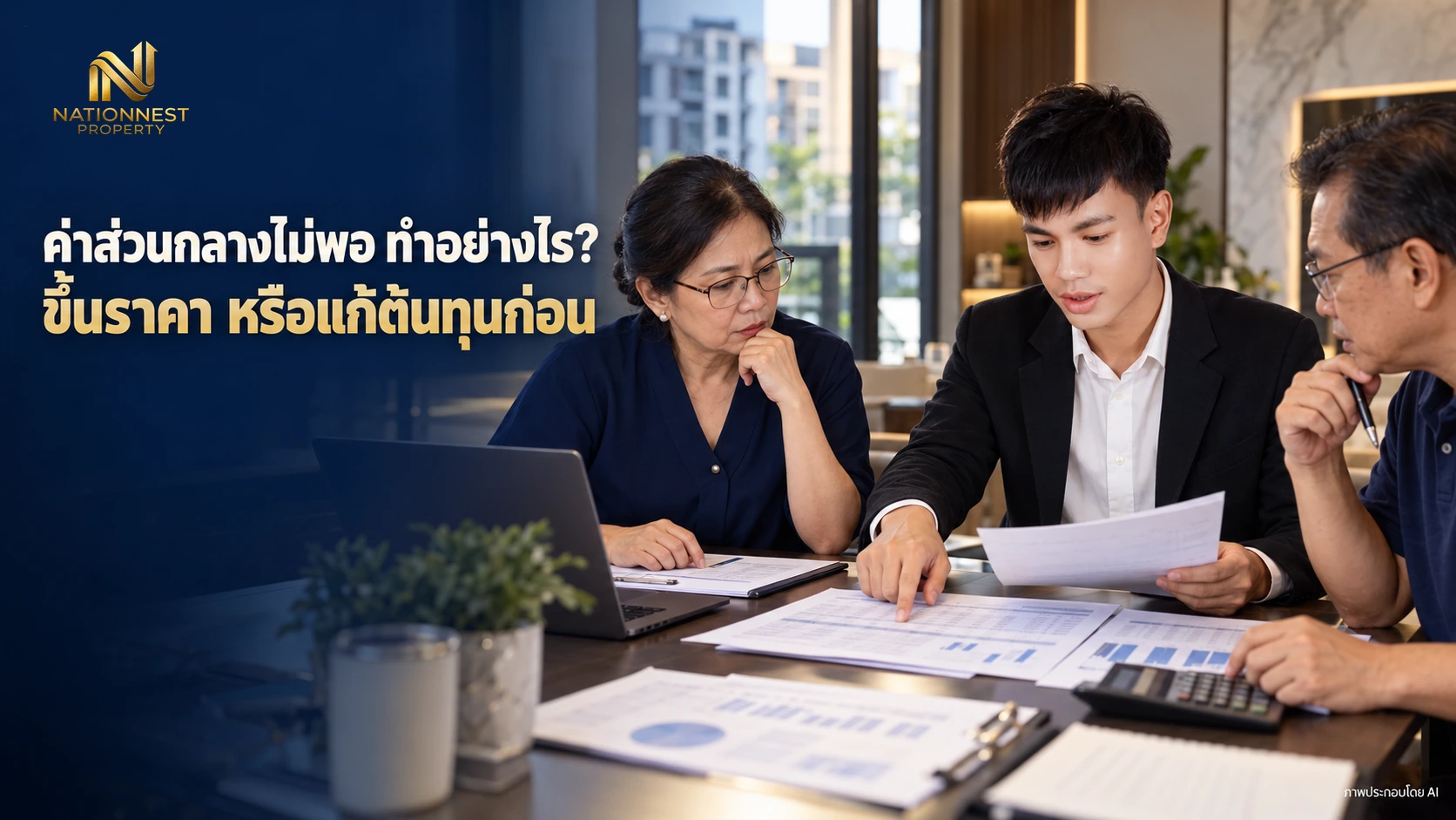 ภาพปกบทความ ค่าส่วนกลางไม่พอ ควรขึ้นราคาหรือลดค่าใช้จ่ายก่อน? แยกปัญหาให้ถูกด้วยตารางเงินสด