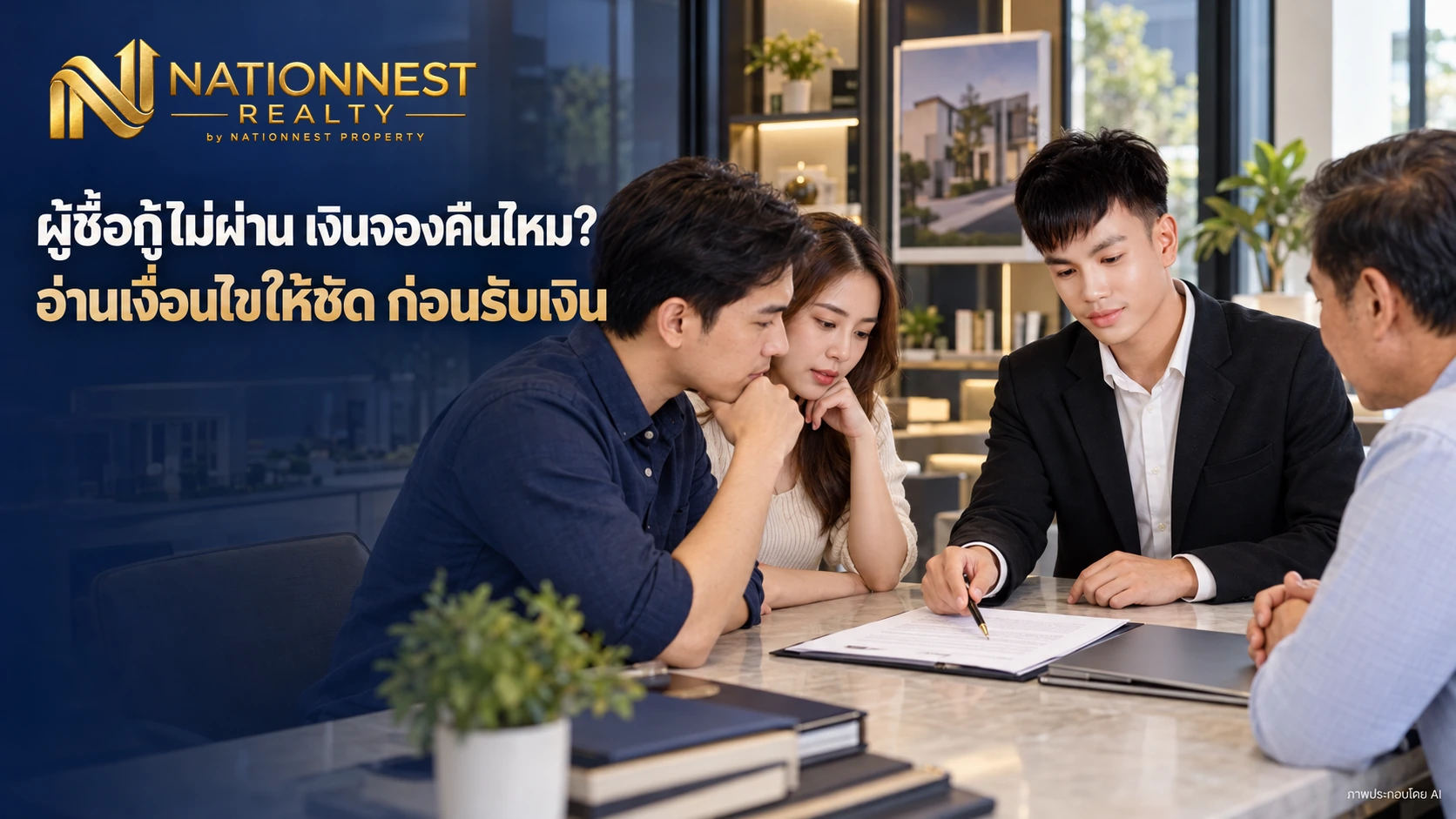 ภาพปกบทความ ผู้ซื้อกู้ไม่ผ่าน เงินจองคืนไหม? เงื่อนไขสินเชื่อที่ผู้ซื้อและผู้ขายควรตกลงก่อนรับเงิน