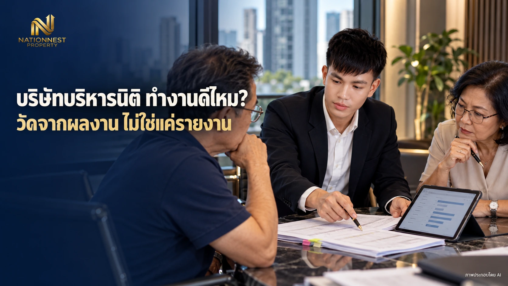 ภาพปกบทความ บริษัทบริหารนิติบุคคลทำงานดีไหม? วัดงานซ่อม งานซ้ำ และการติดตามด้วยตัวชี้วัดที่ตรวจได้