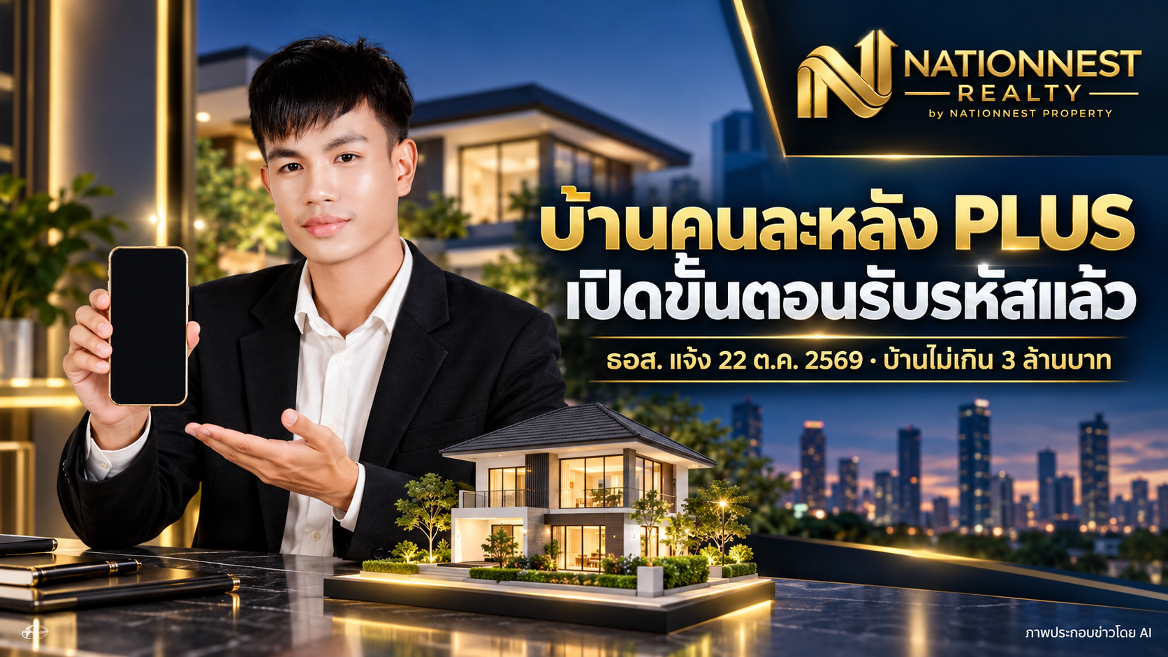 ธอส. แจ้งขั้นตอนรับรหัส “บ้านคนละหลัง PLUS” แล้ว! ดอกเบี้ย 2.60% ไม่ใช่ทุกกลุ่ม