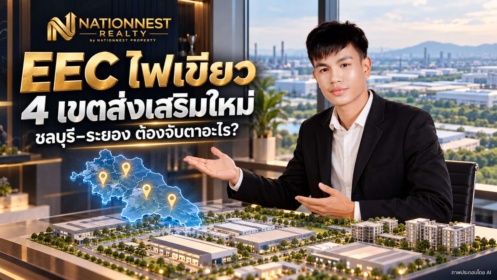 ภาพปกบทความ EEC ไฟเขียวเพิ่ม 4 เขตส่งเสริม! อสังหาฯ ชลบุรี–ระยองต้องจับตาอะไรต่อ