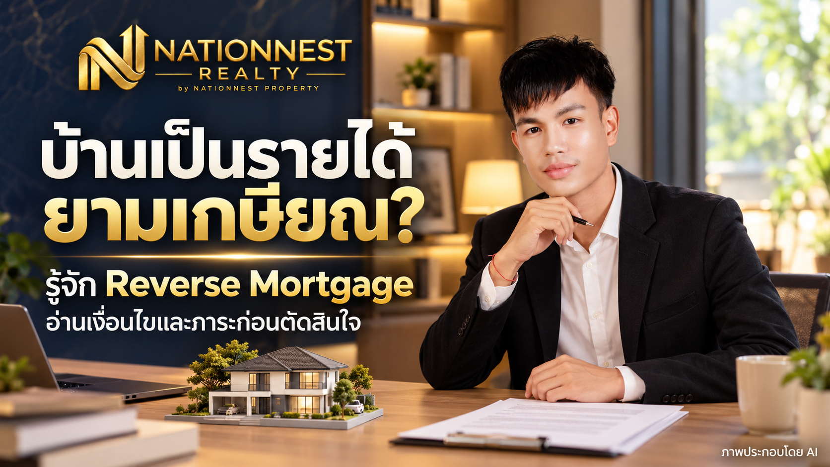 ภาพปกบทความ ธอส. ชู Reverse Mortgage เปลี่ยนบ้านเป็นรายได้รายเดือน! ต้องถามอะไรเรื่องสัญญา